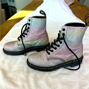 Dr. Martens Silver Sparkle Boots